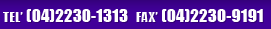 TEL：(04)2230-1313 FAX：(04)2230-9191