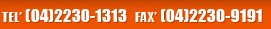 TEL：(04)2230-1313 FAX：(04)2230-9191