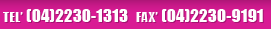 TEL：(04)2230-1313 FAX：(04)2230-9191